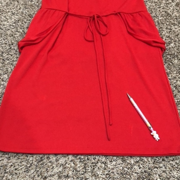 Stella McCartney Draped Back Dress Size IT 38 US 4 Red - Picture 6 of 12